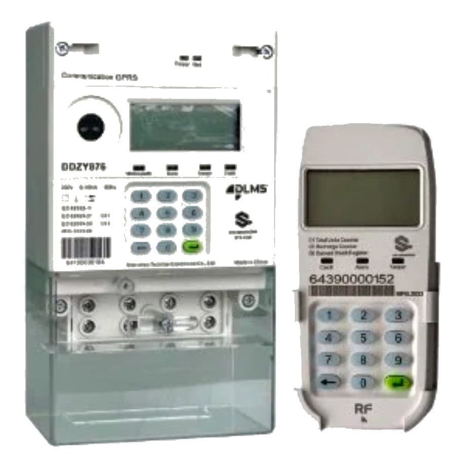 Arotob DDZY876 single-phase 1P2W split STS prepaid meter with 4G GPRS comms